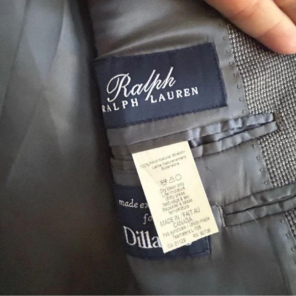 Ralph Lauren Grey Tweed Blazer Sport Coat Jacket